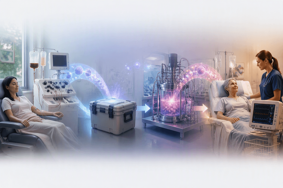 From T-cell collection to engineered reinfusion workflow