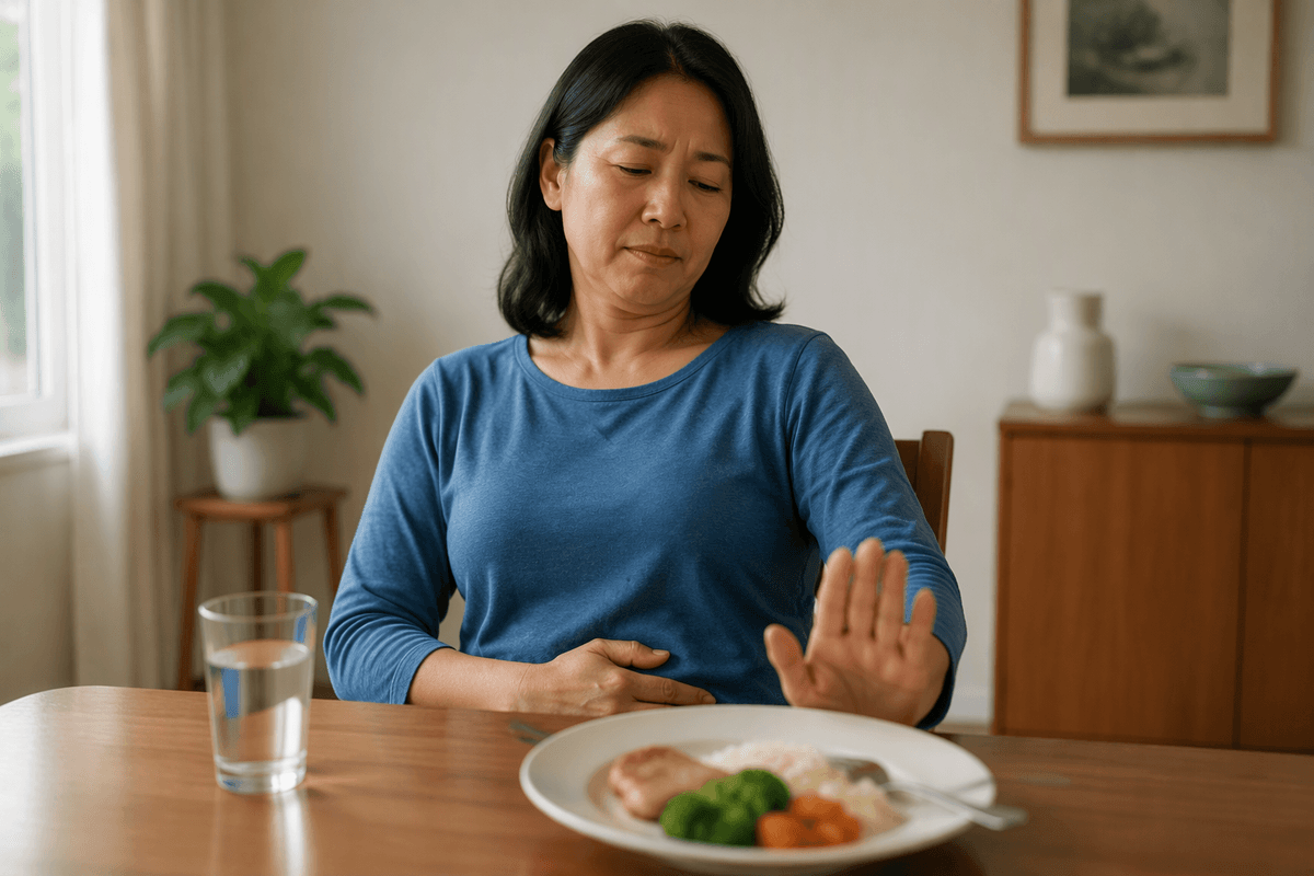 Sign 3: Weight loss, appetite changes, or trouble swallowing